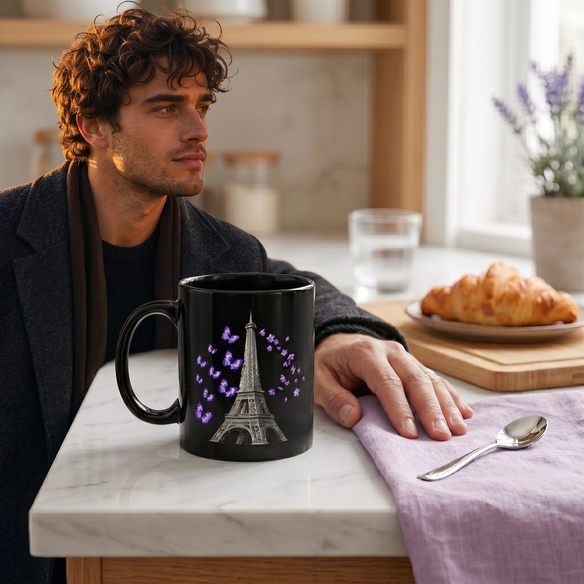 tsgabrielle® • Paris - Eiffeltornet • Glansig Mug • Svart • Keramik • 2 Storlekar - View 13