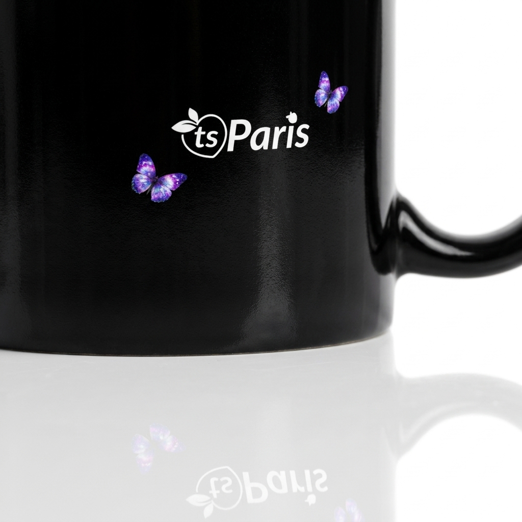tsgabrielle® • Paris - Eiffeltornet • Glansig Mug • Svart • Keramik • 2 Storlekar - Black - View 32