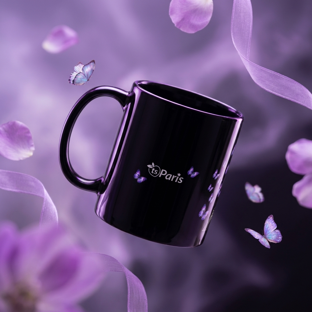 tsgabrielle® • Paris - Eiffeltornet • Glansig Mug • Svart • Keramik • 2 Storlekar - Black - View 29