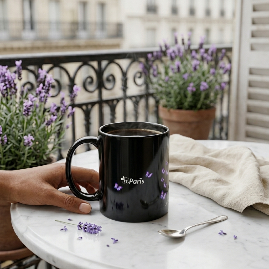 tsgabrielle® • Paris - Eiffeltornet • Glansig Mug • Svart • Keramik • 2 Storlekar - View 14