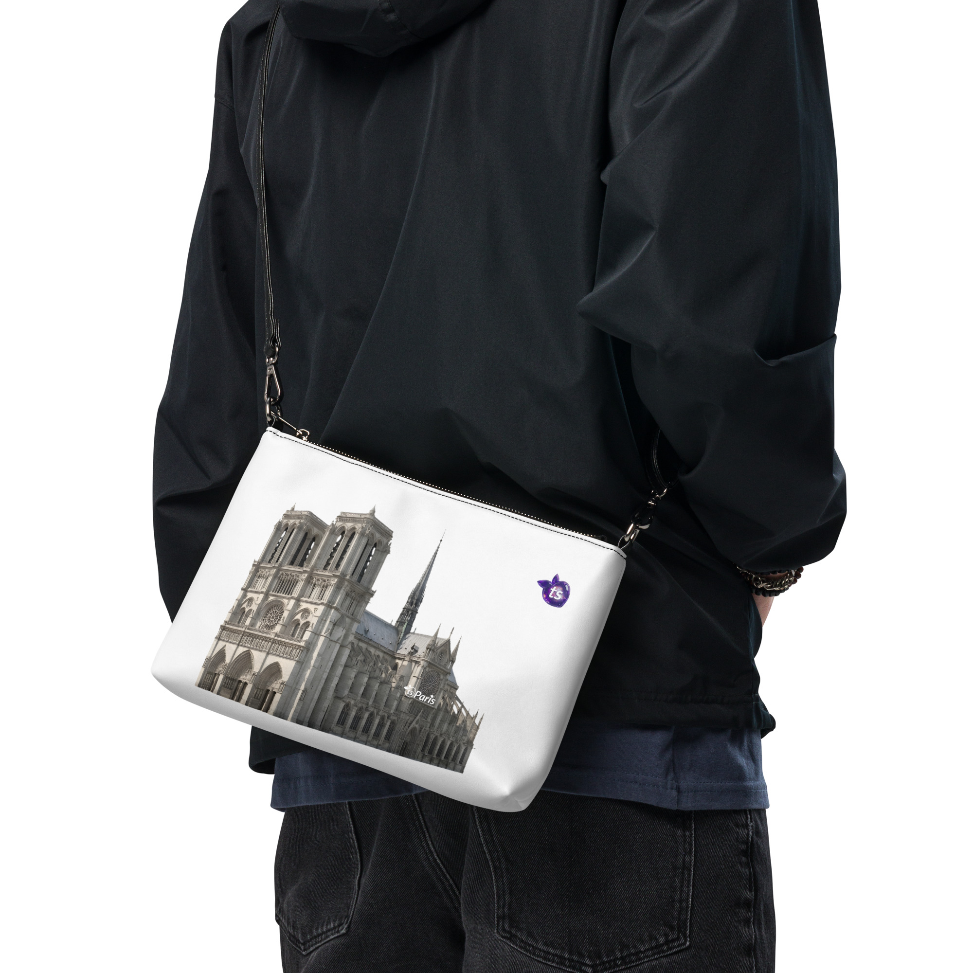 tsgabrielle® • Paris - Notre-Dame Cathedral • Crossbodyväska • Vit • 11″ × 8″ - View 7