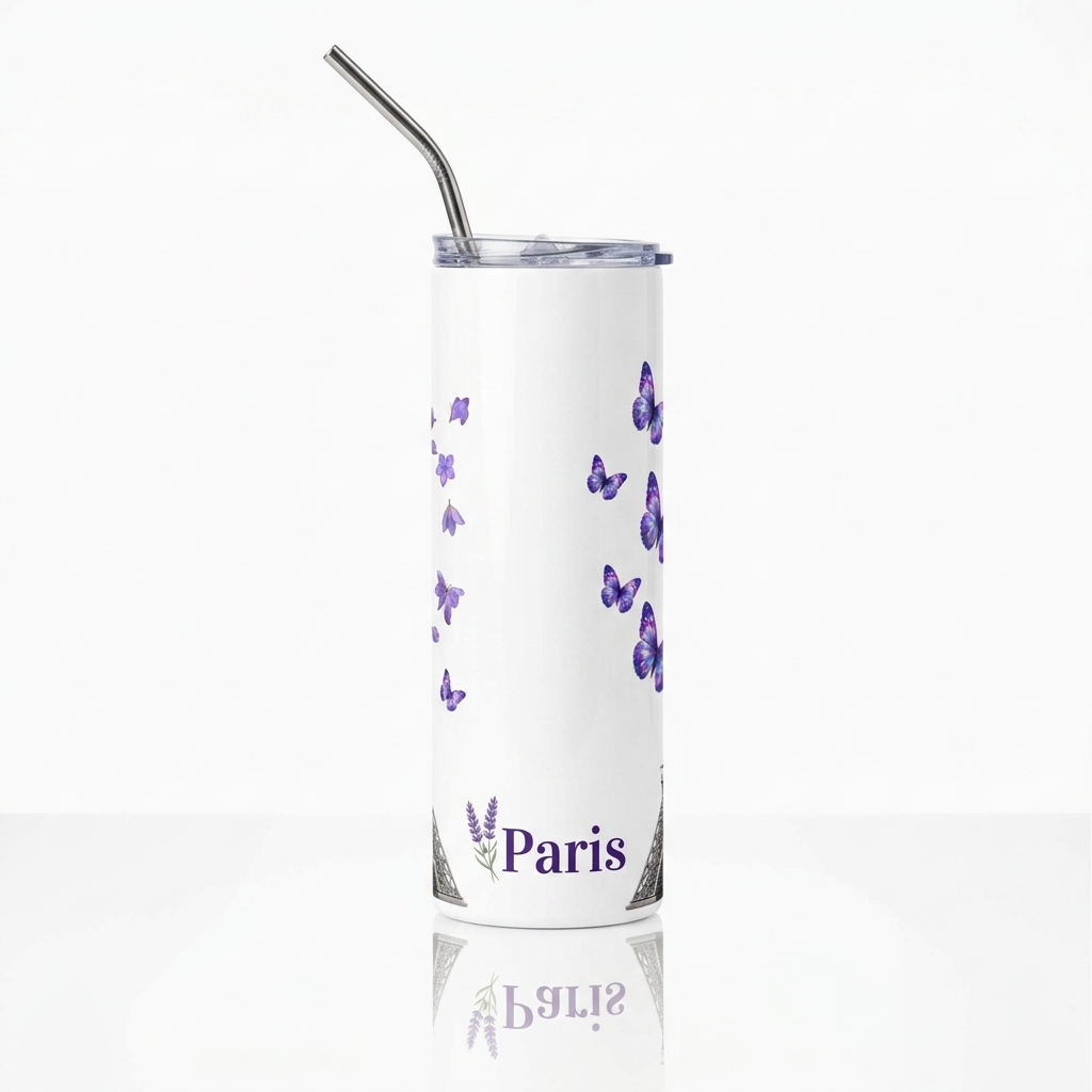 tsgabrielle® • Hem & Liv • Paris - Eiffeltornet • Tumbler • Rostfritt stål • Vit • 20 oz - White - View 5