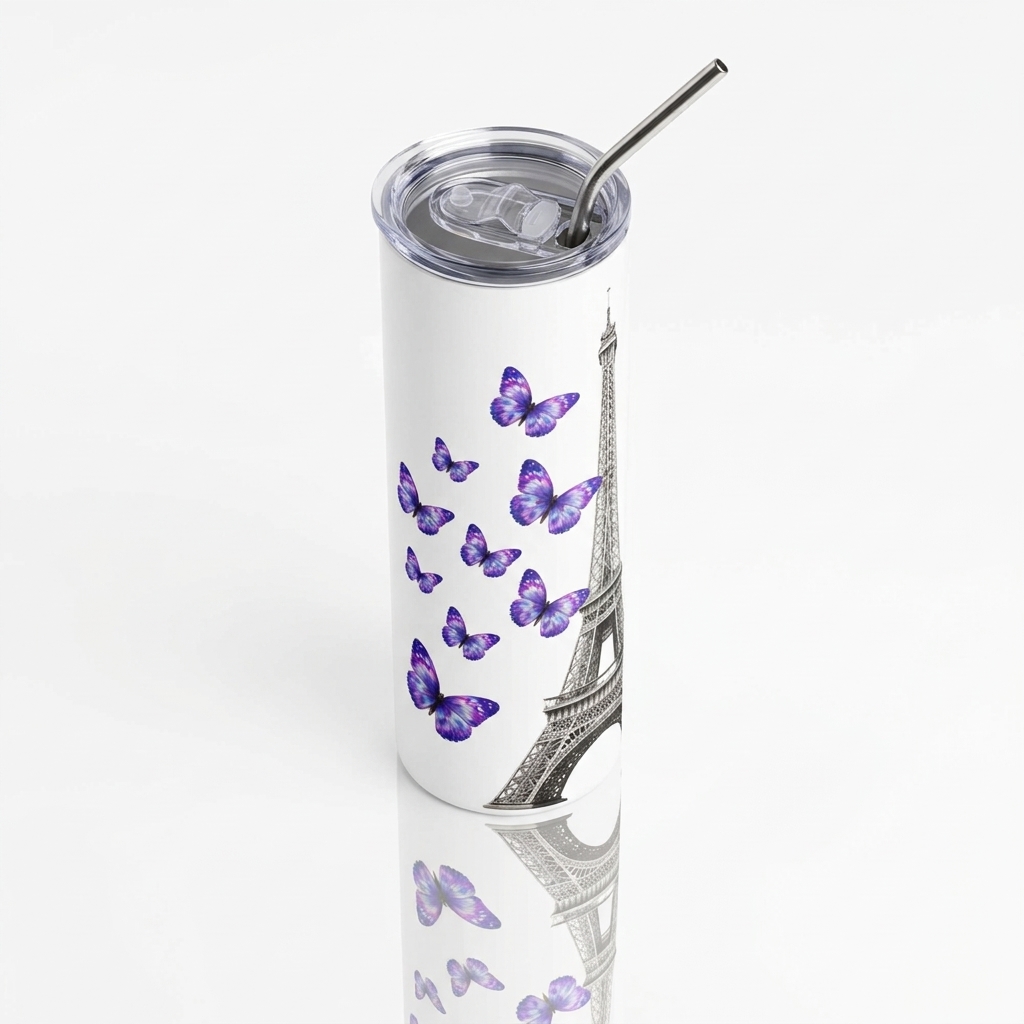 tsgabrielle® • Hem & Liv • Paris - Eiffeltornet • Tumbler • Rostfritt stål • Vit • 20 oz - White - View 8