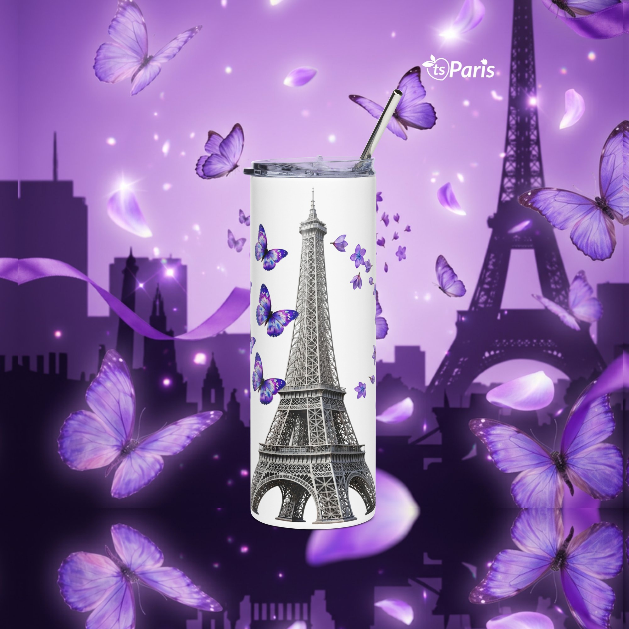 tsgabrielle® • Hem & Liv • Paris - Eiffeltornet • Tumbler • Rostfritt stål • Vit • 20 oz - White - View 11