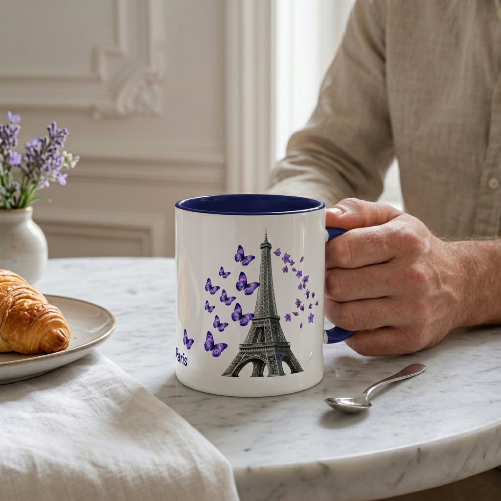 tsgabrielle® • Paris - La Tour Eiffel • Mugg med färgad insida • Keramik • 11 oz - View 7