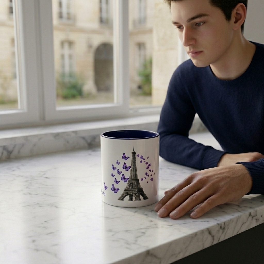 tsgabrielle® • Paris - La Tour Eiffel • Mugg med färgad insida • Keramik • 11 oz - View 8