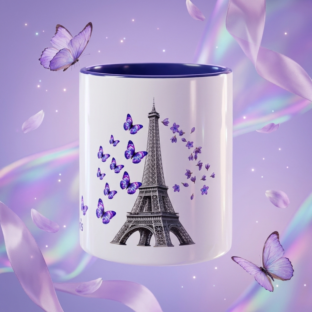 tsgabrielle® • Paris - La Tour Eiffel • Mugg med färgad insida • Keramik • 11 oz - View 6