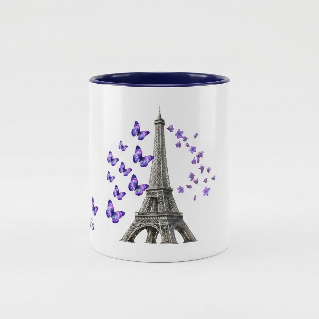 tsgabrielle® • Paris - La Tour Eiffel • Mugg med färgad insida • Keramik • 11 oz