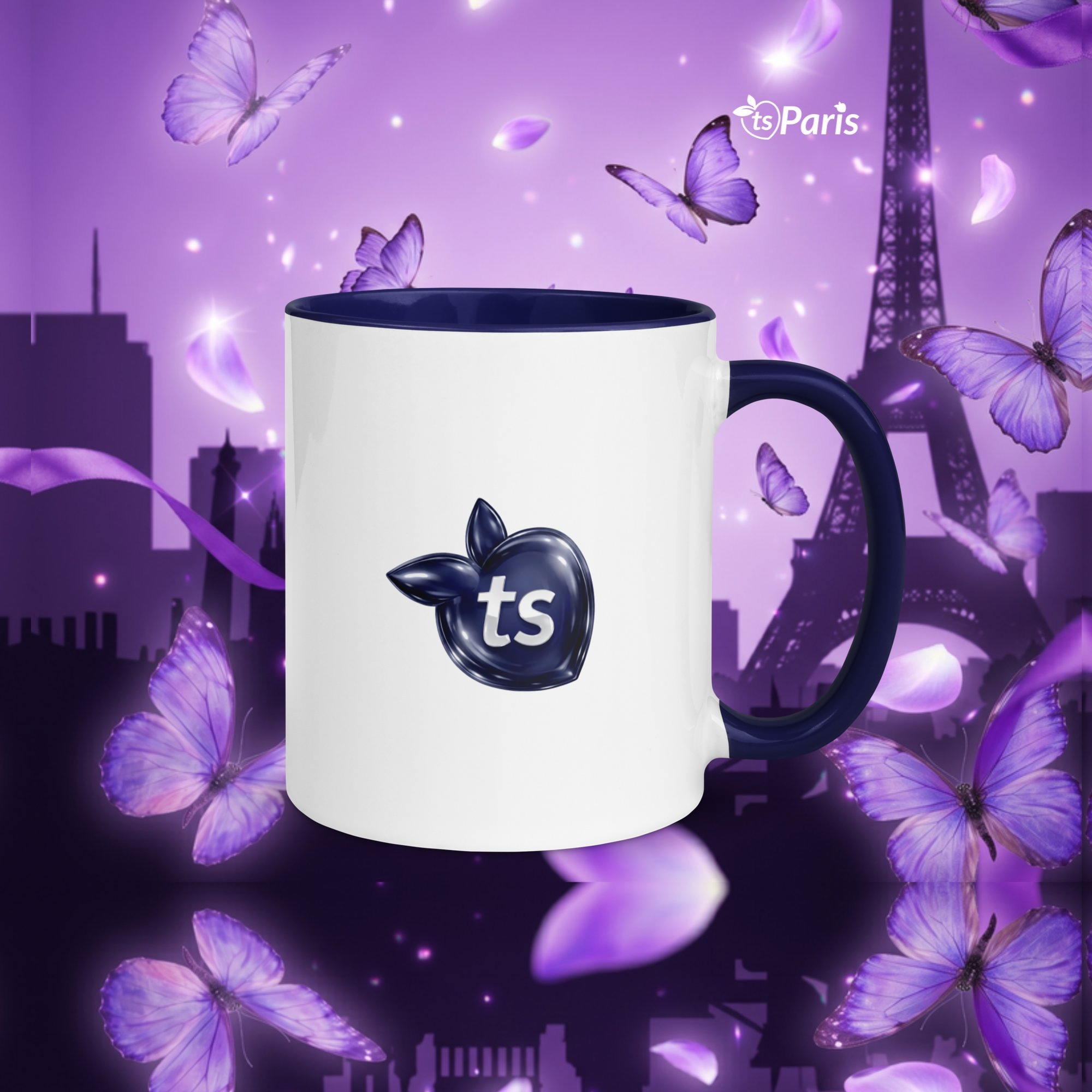 tsgabrielle® • Paris - La Tour Eiffel • Mugg med färgad insida • Keramik • 11 oz - Dark Blue - View 11