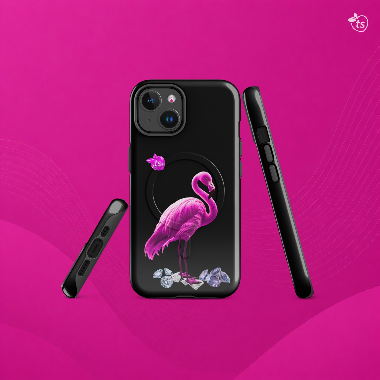 tsgabrielle® • Flamant Rose • Tough Case Compatible with iPhone® • MagSafe® • Latest Models