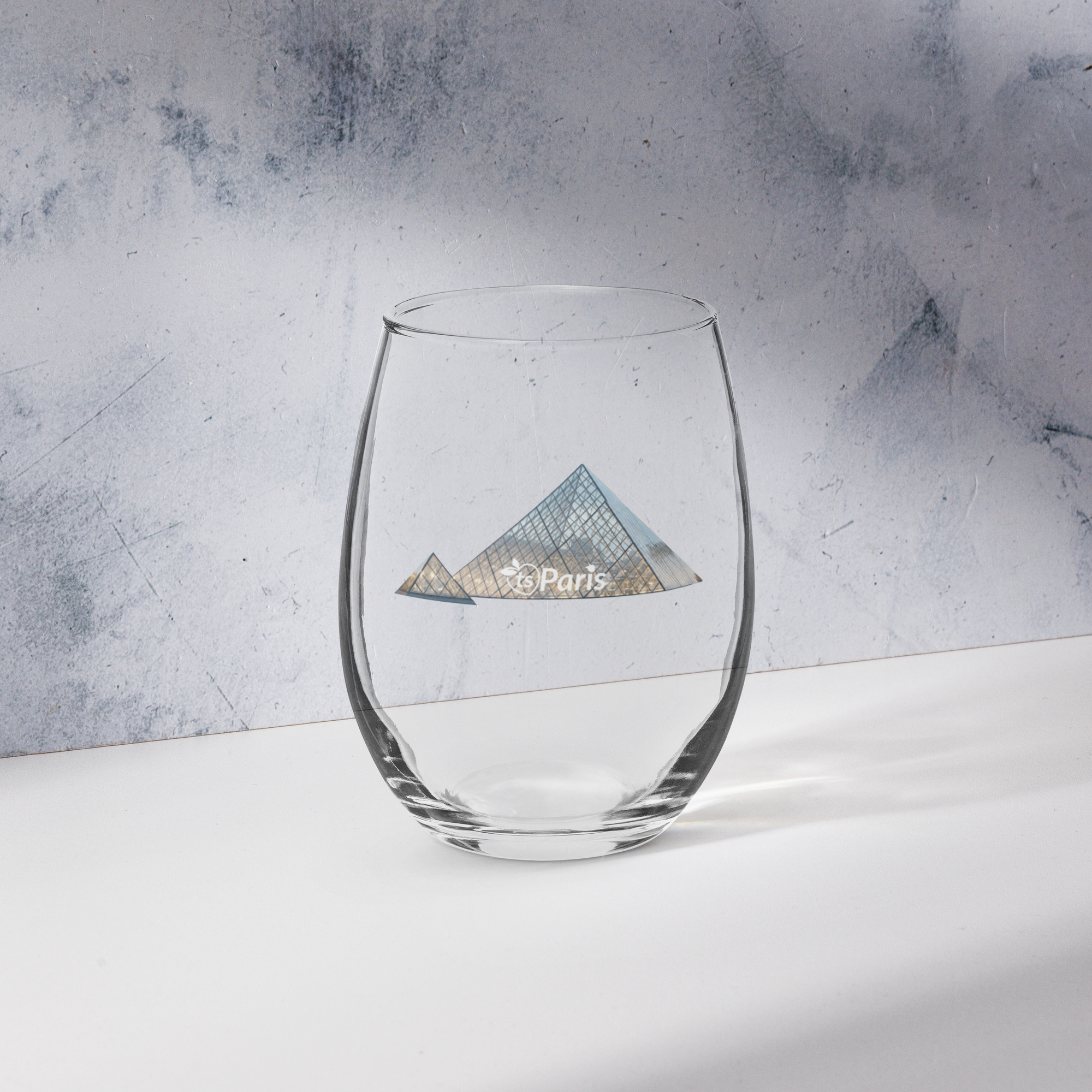 tsgabrielle® • Paris – Louvren pyramid • Stamlöst vinglas • 15 oz - View 13