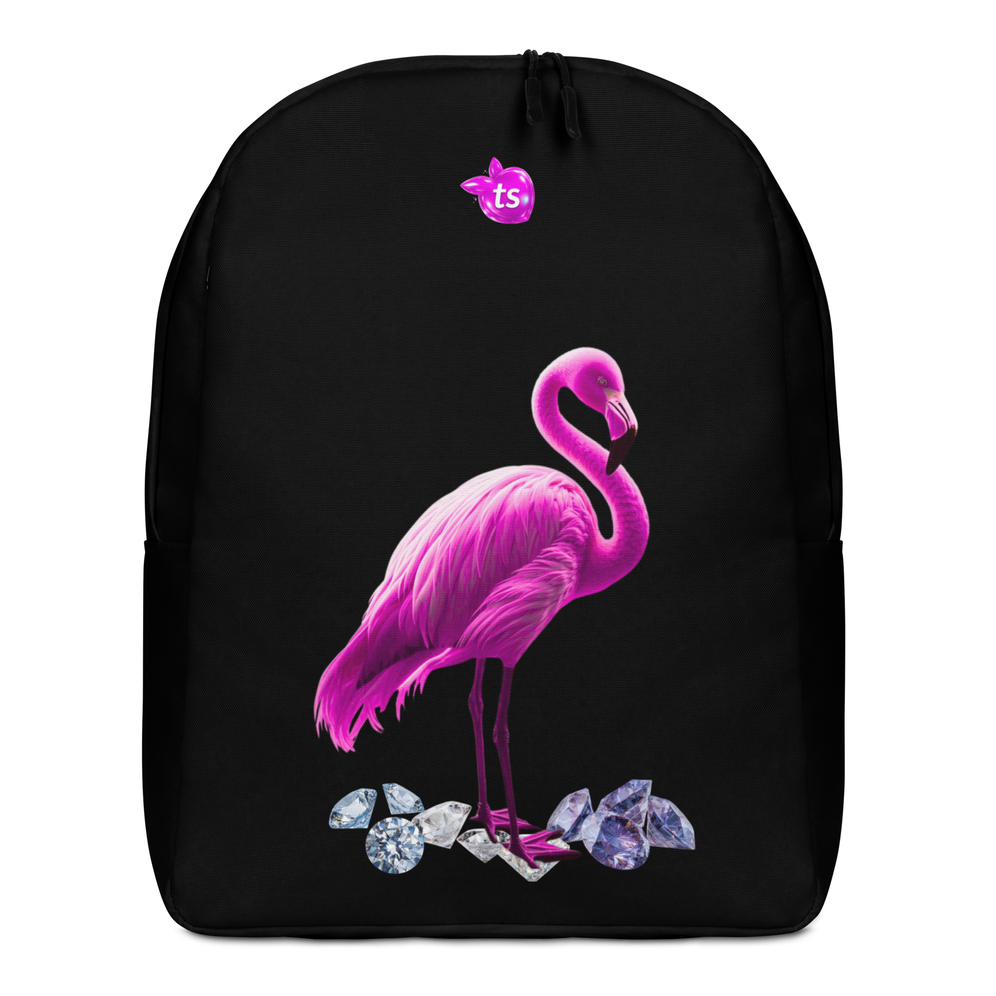 tsgabrielle® • Flamant Rose • Minimalistisk Ryggsäck • Svart