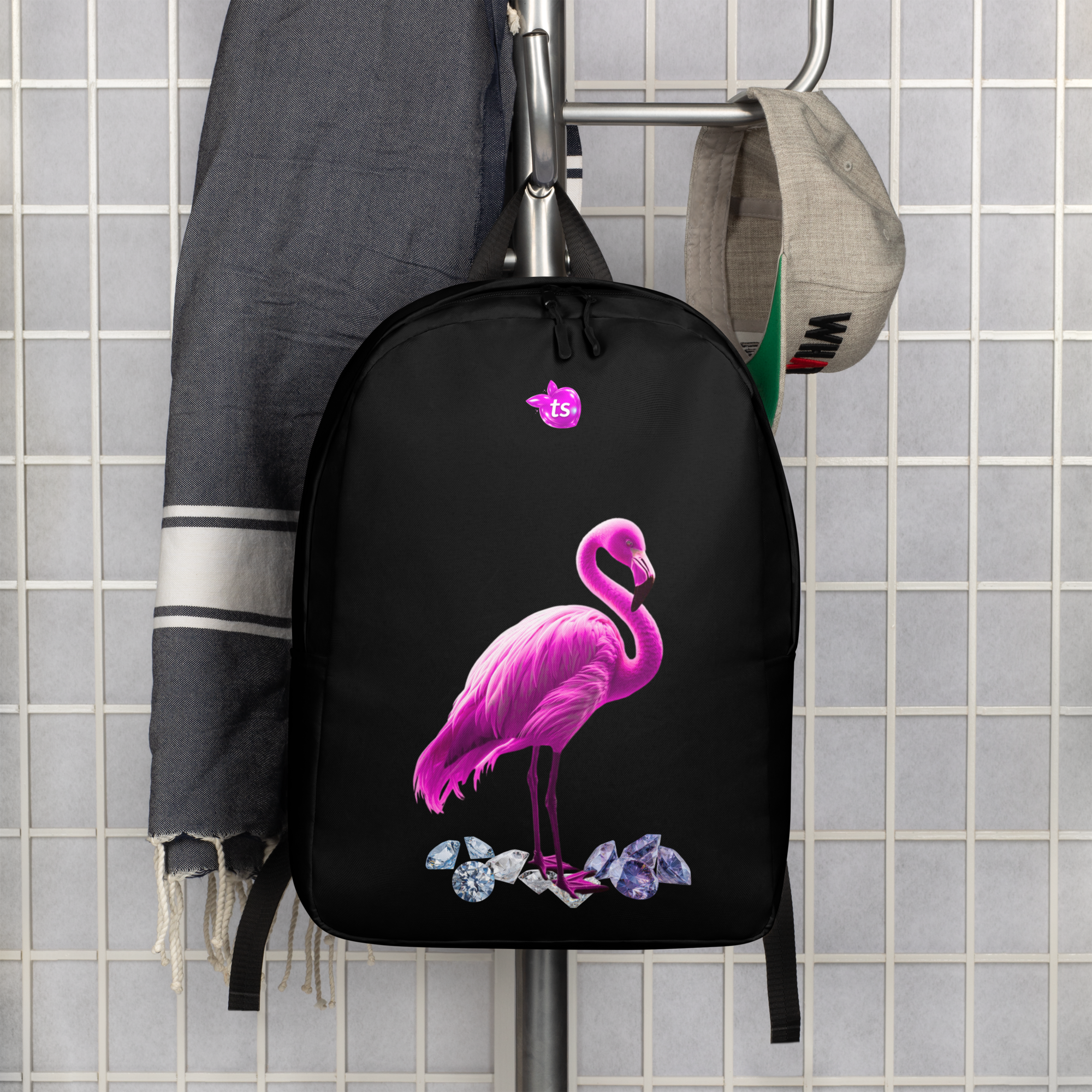 tsgabrielle® • Flamant Rose • Minimalistisk Ryggsäck • Svart - View 9