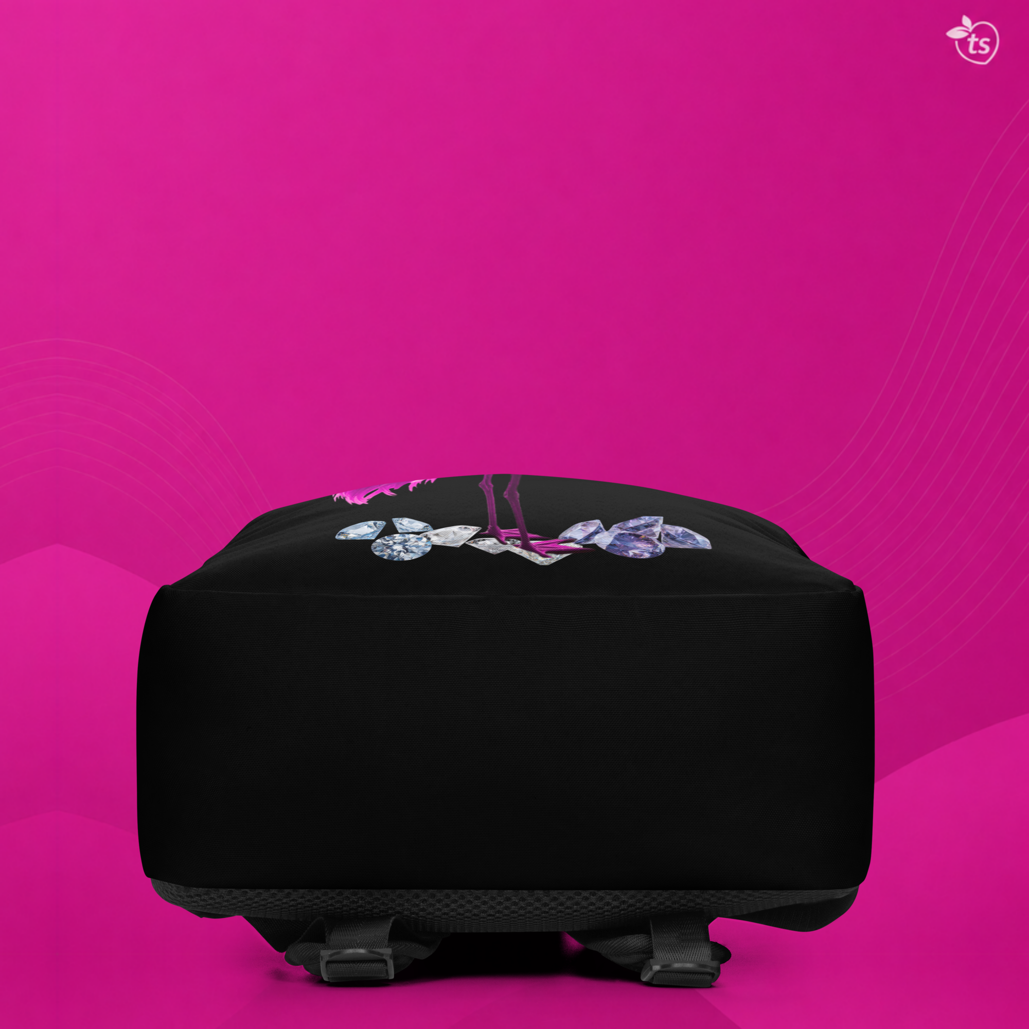 tsgabrielle® • Flamant Rose • Minimalistisk Ryggsäck • Svart - View 8