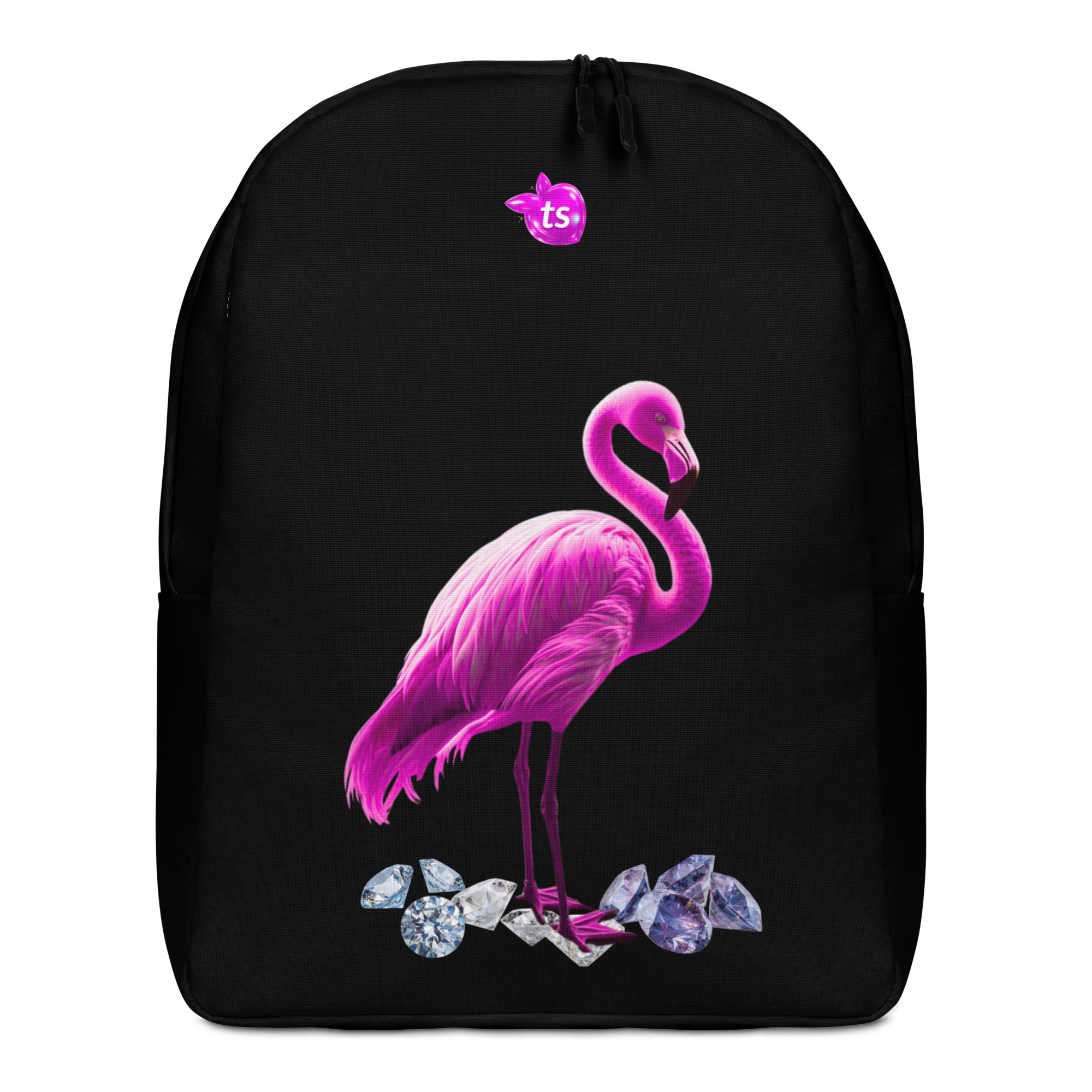 tsgabrielle® • Flamant Rose • Minimalistisk Ryggsäck • Svart