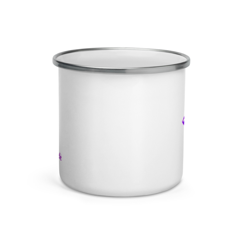 tsgabrielle® • Enamel mugg • vit • 12 oz