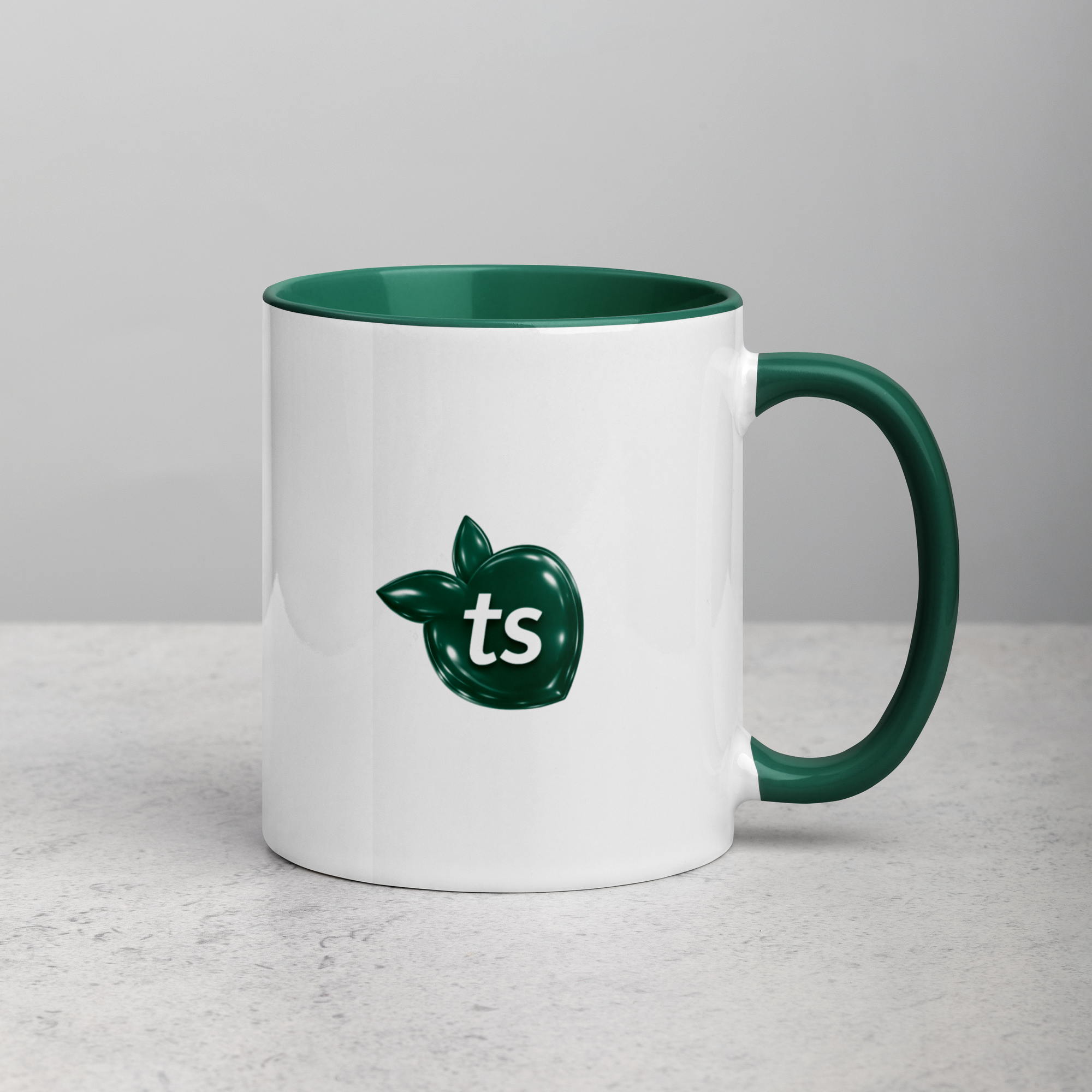 tsgabrielle® • Mug with Color Dark Green Inside • Ceramic • 2 Sizes