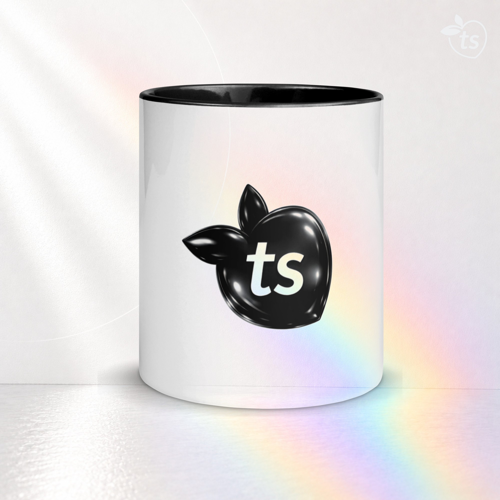 tsgabrielle® • Mugg med färg svart insida • Keramik • 2 storlekar