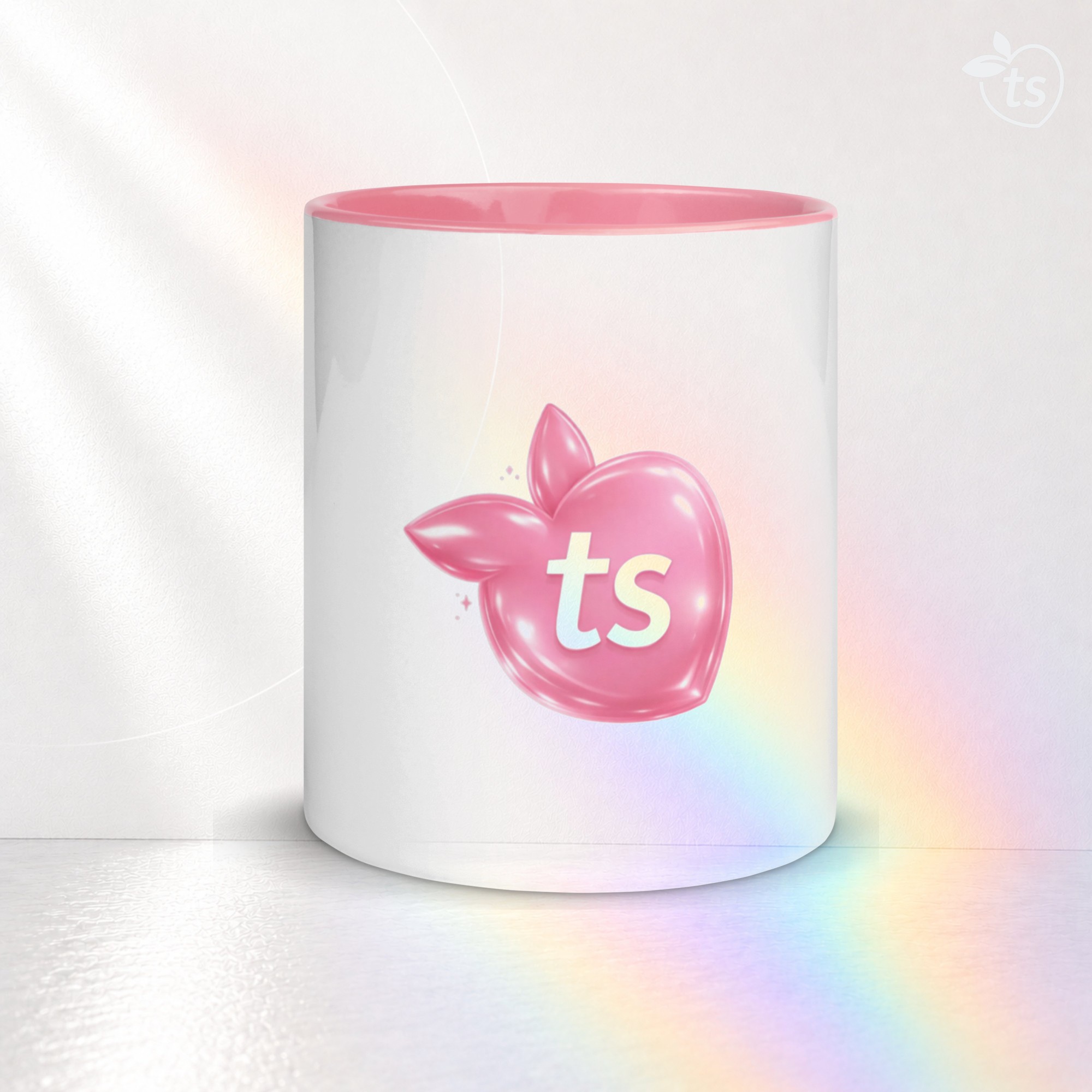 tsgabrielle® • Mugg med rosa insida • Keramik • 11 oz