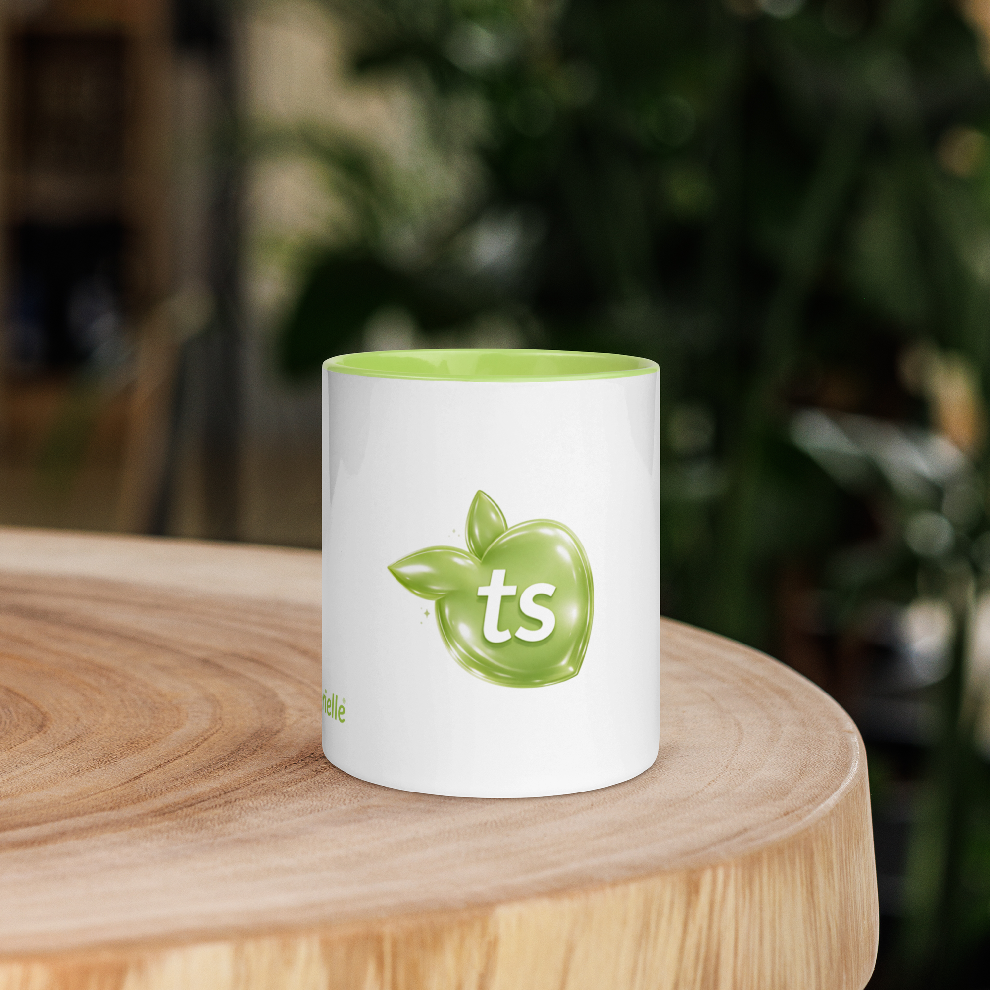 tsgabrielle® • Mugg med limefärgad insida • Keramik • 11 oz