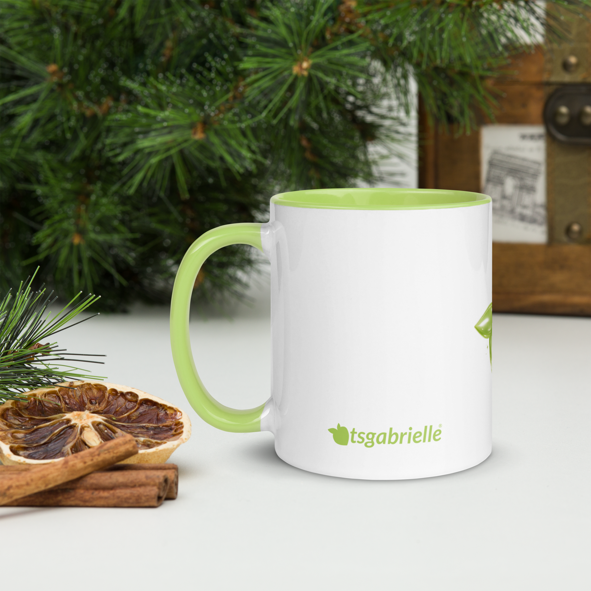 tsgabrielle® • Mugg med limefärgad insida • Keramik • 11 oz - View 12
