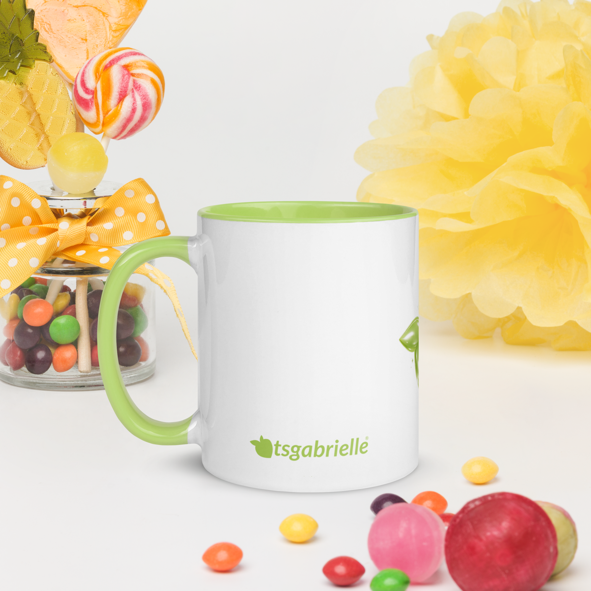 tsgabrielle® • Mugg med limefärgad insida • Keramik • 11 oz - View 10