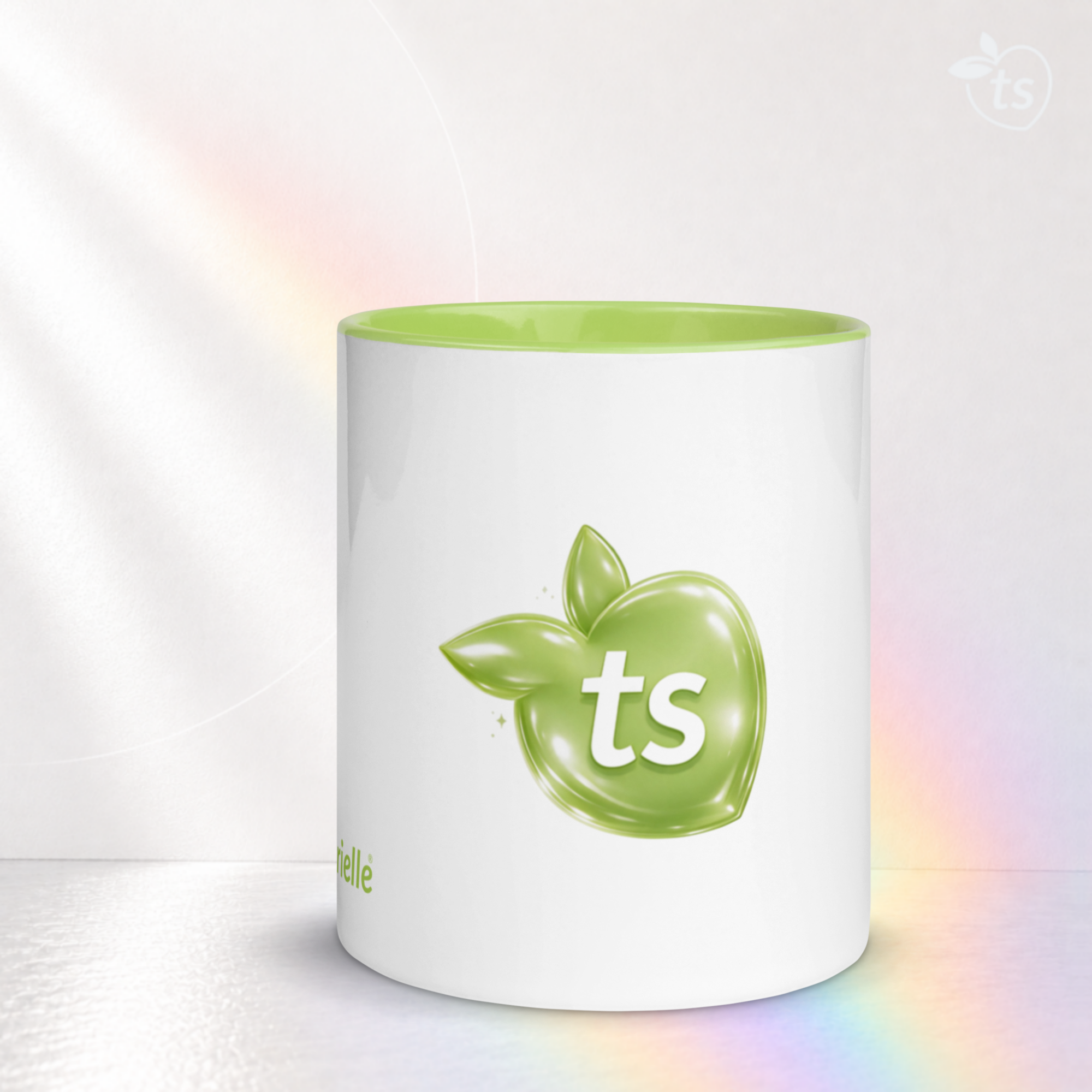 tsgabrielle® • Mugg med limefärgad insida • Keramik • 11 oz