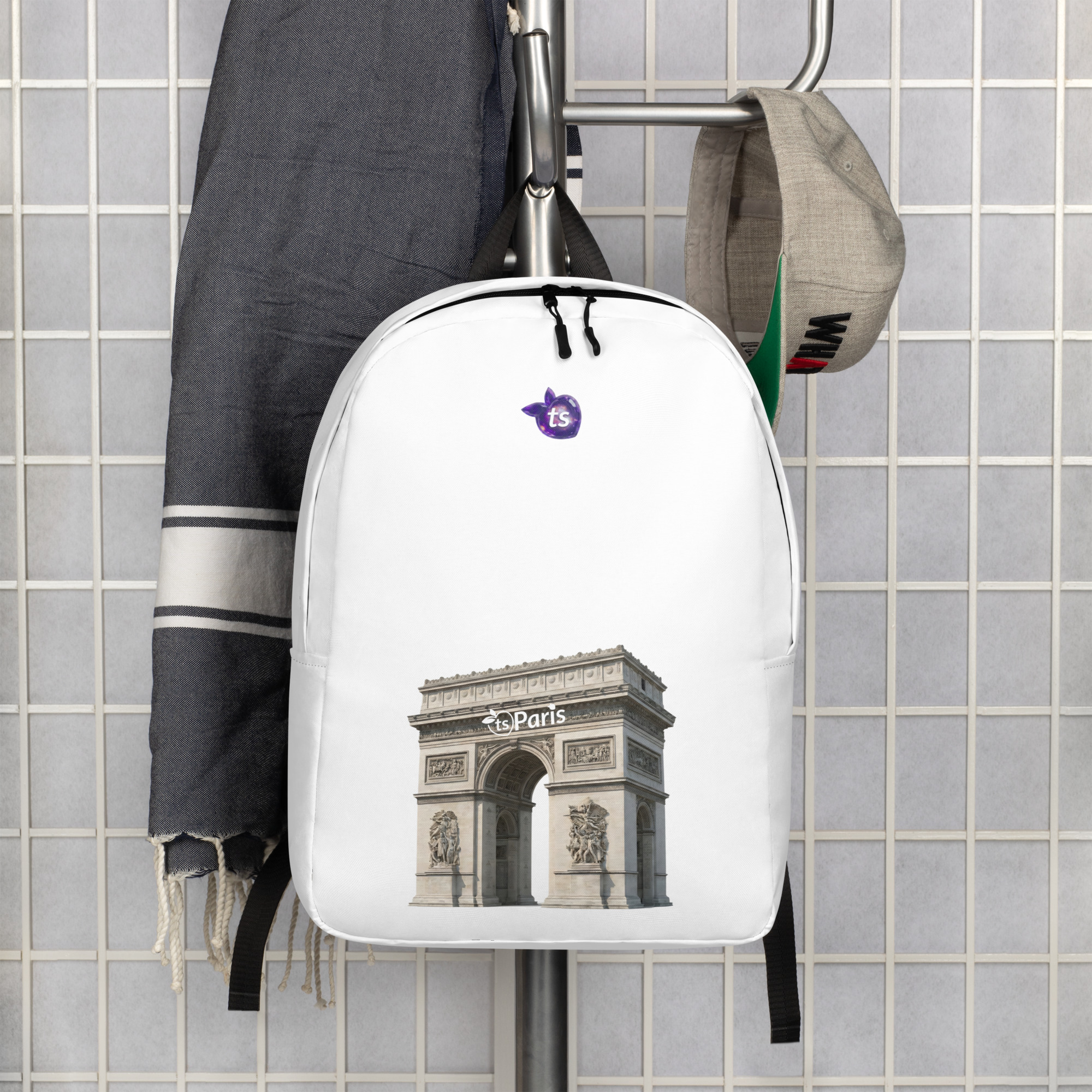 tsgabrielle® • Paris - Arc de Triomphe • Minimalistisk ryggsäck • Vit - View 7