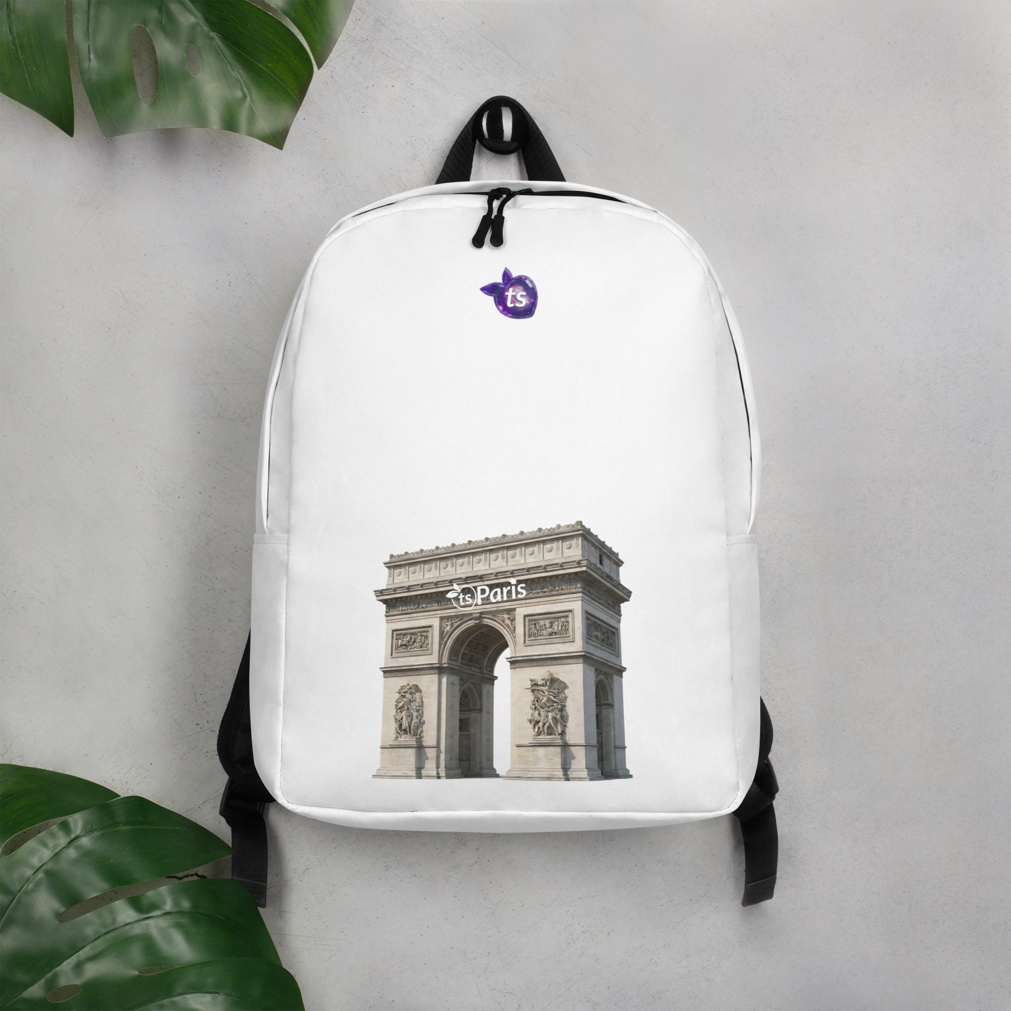 tsgabrielle® • Paris - Arc de Triomphe • Minimalistisk ryggsäck • Vit - View 6